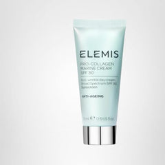Elemis Pro-Collagen Marine Cream SPF 30 daily protection on vanity.
