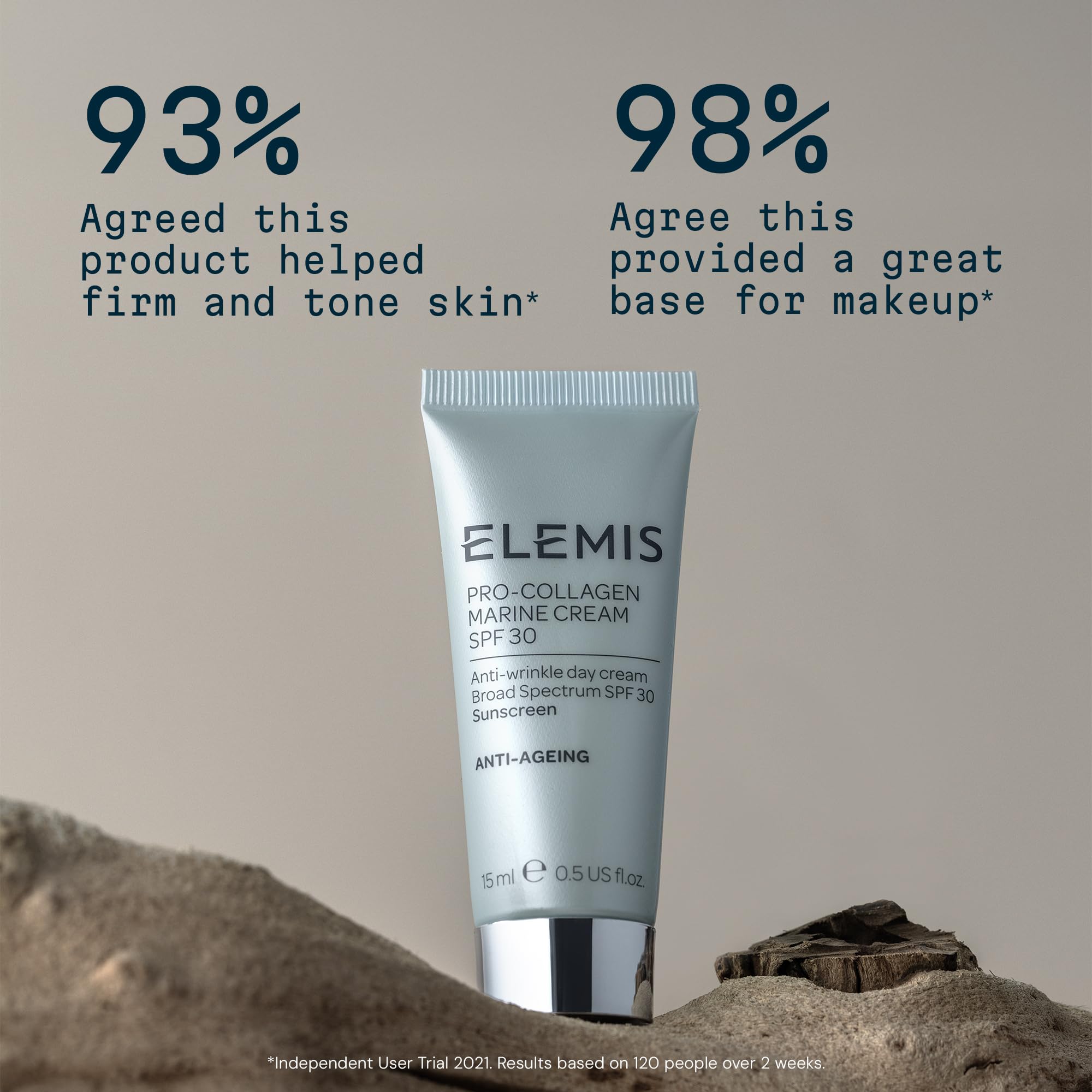 Elemis Pro-Collagen Marine Cream SPF 30 sun protection in action on skin.