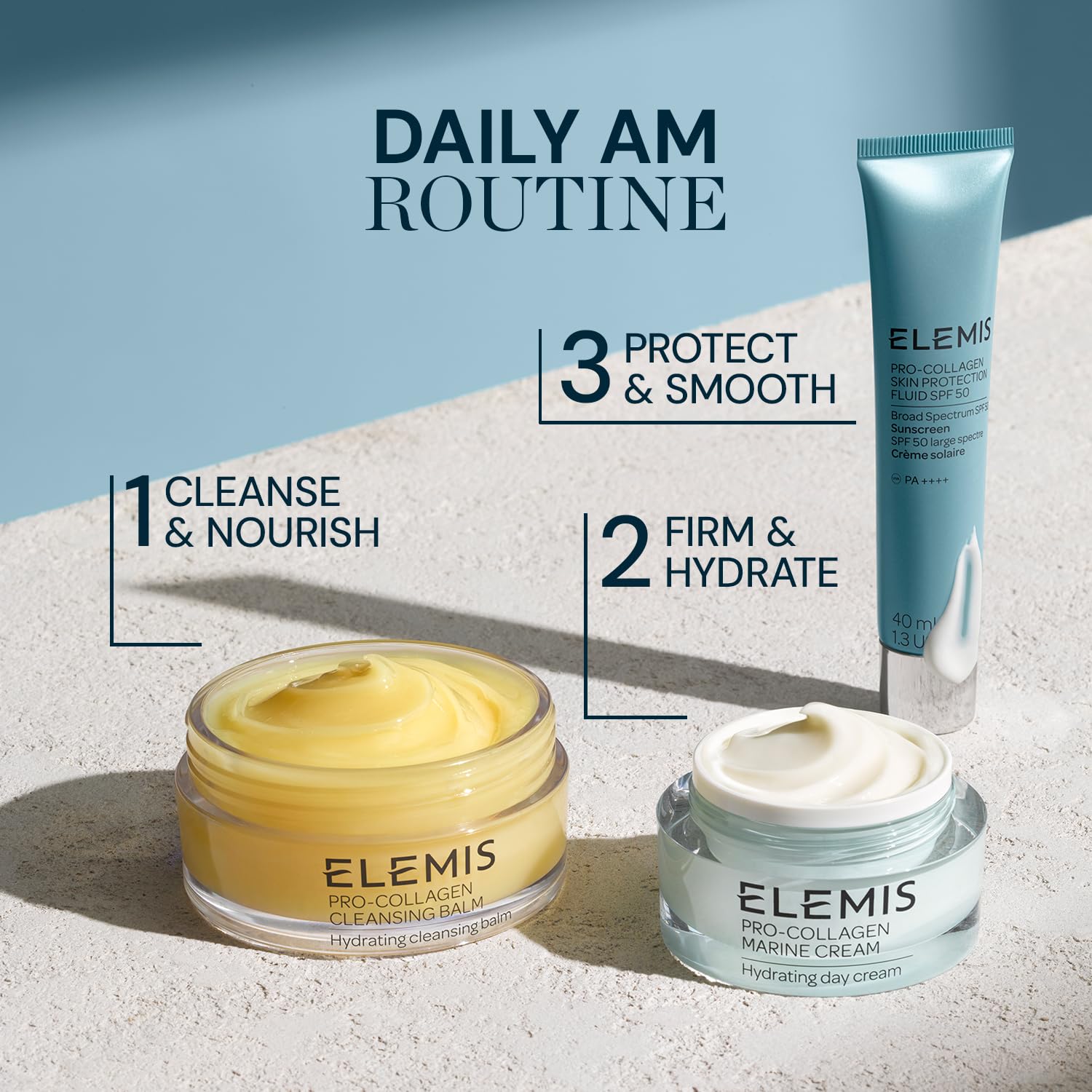 Makeup base priming with Elemis SPF 50 Fluid.