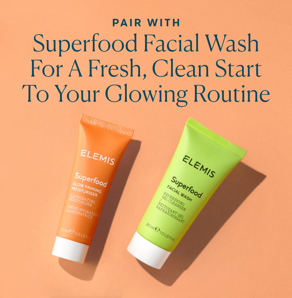 ELEMIS Glow Priming Moisturizer dabbed on high points for luminosity