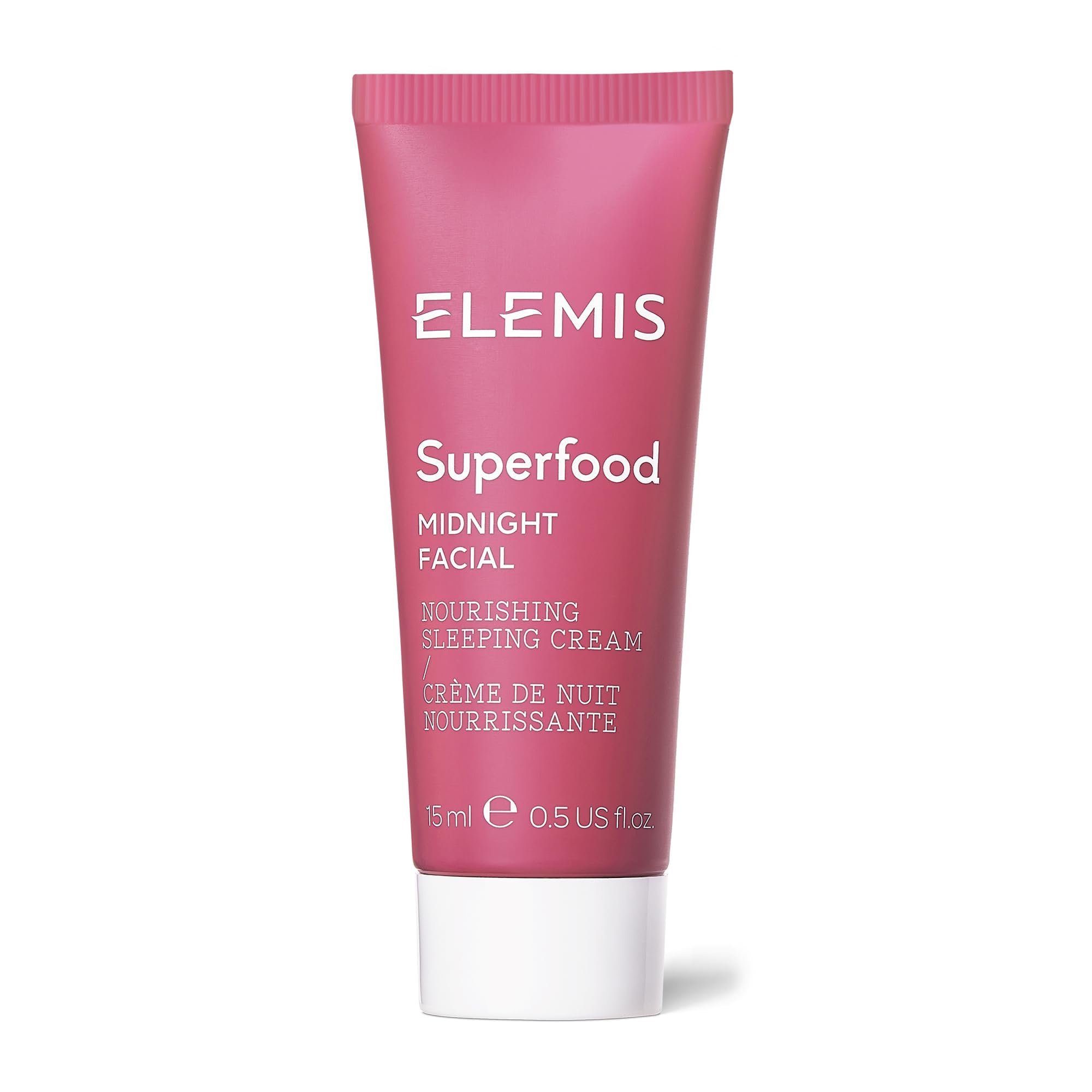 Elemis Superfood Midnight Facial jar open for overnight hydration and nourishment