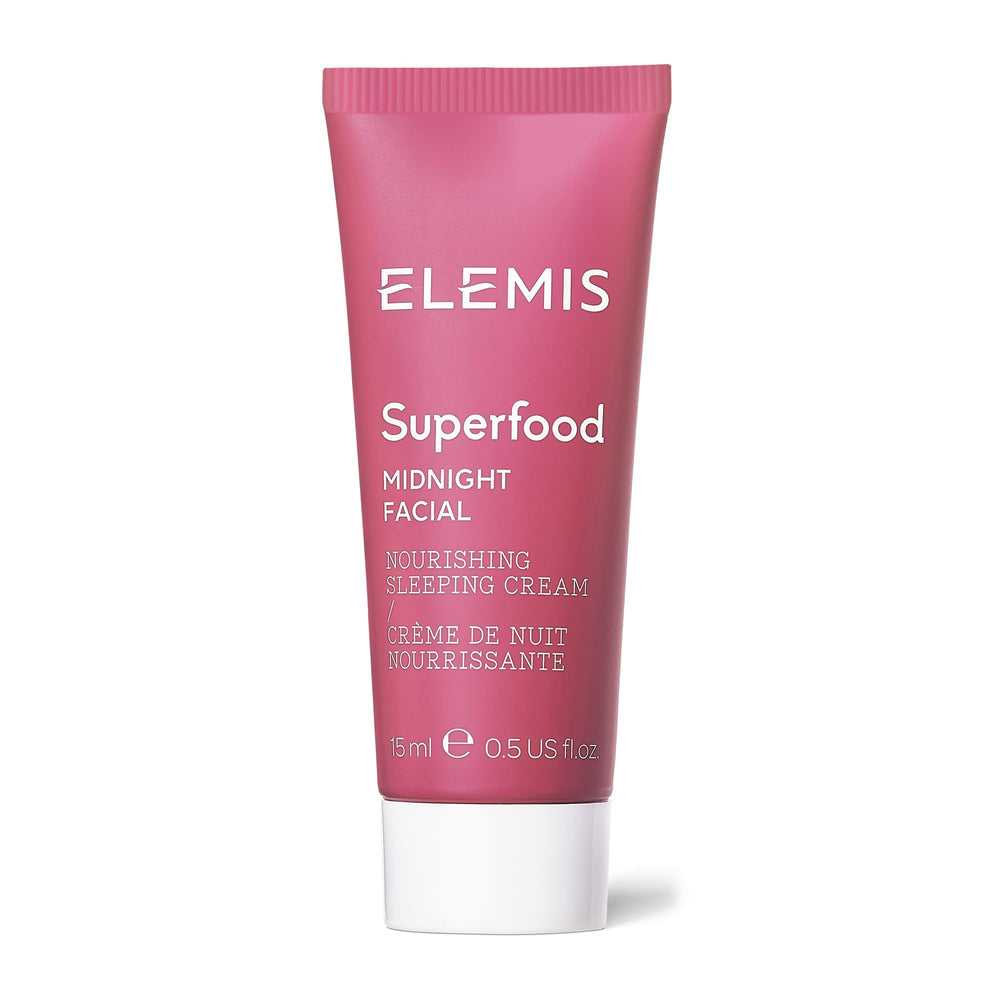 Elemis Superfood Midnight Facial jar open for overnight hydration and nourishment