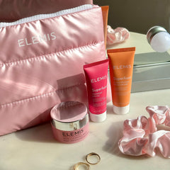 Vanity scene featuring the Way to Glow kit for daily rituals