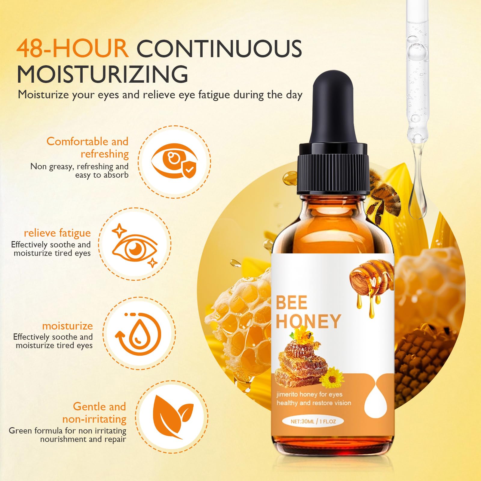 Elesysy Honey Eye Care application glide delivers a gentle, fast-absorbing moisture boost.