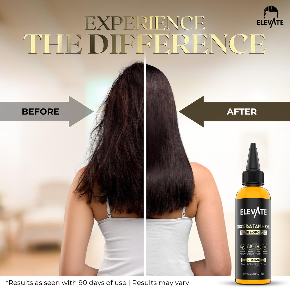 Elevate Batana Oil enhances elasticity and adds natural shine.