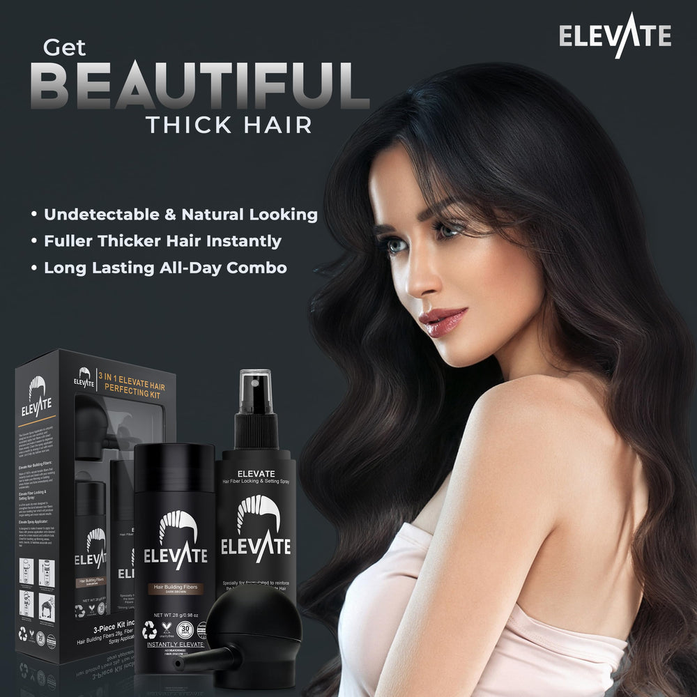 Elevate fiber locking spray locks fibers for long lasting hold