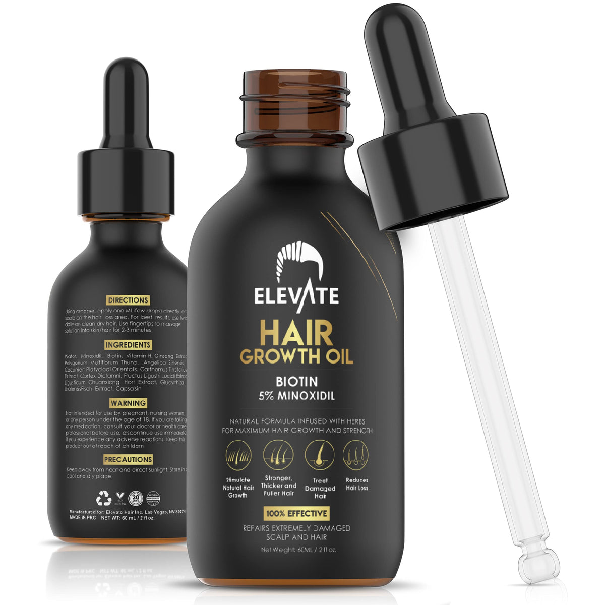 Elevate Hair Regrowth Bottle Pour; easy daily scalp application for fuller-looking roots.