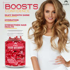 Elevate Hair Treatment Serum Capsules bottle on display for daily use