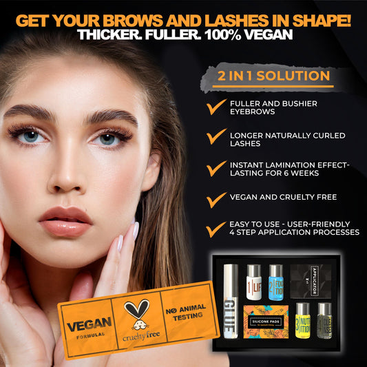Elevate the Beauty eyebrow lamination kit close-up highlights precision tools