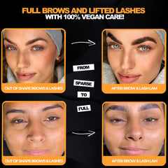 Elevate the Beauty lash lift lamination kit close-up shows curling results