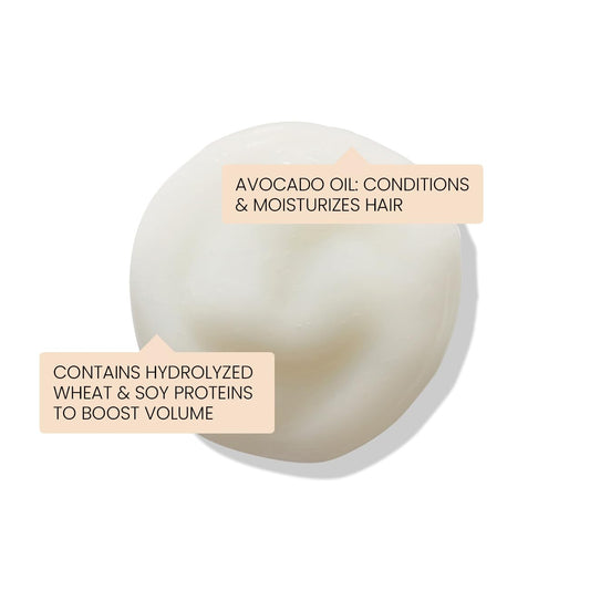 ELEVEN AUSTRALIA I Want Body Volume closeup highlights protein-rich formula for thickness