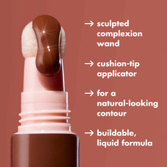 Halo Glow Contour Wand defines jawline with cushion-tip control
