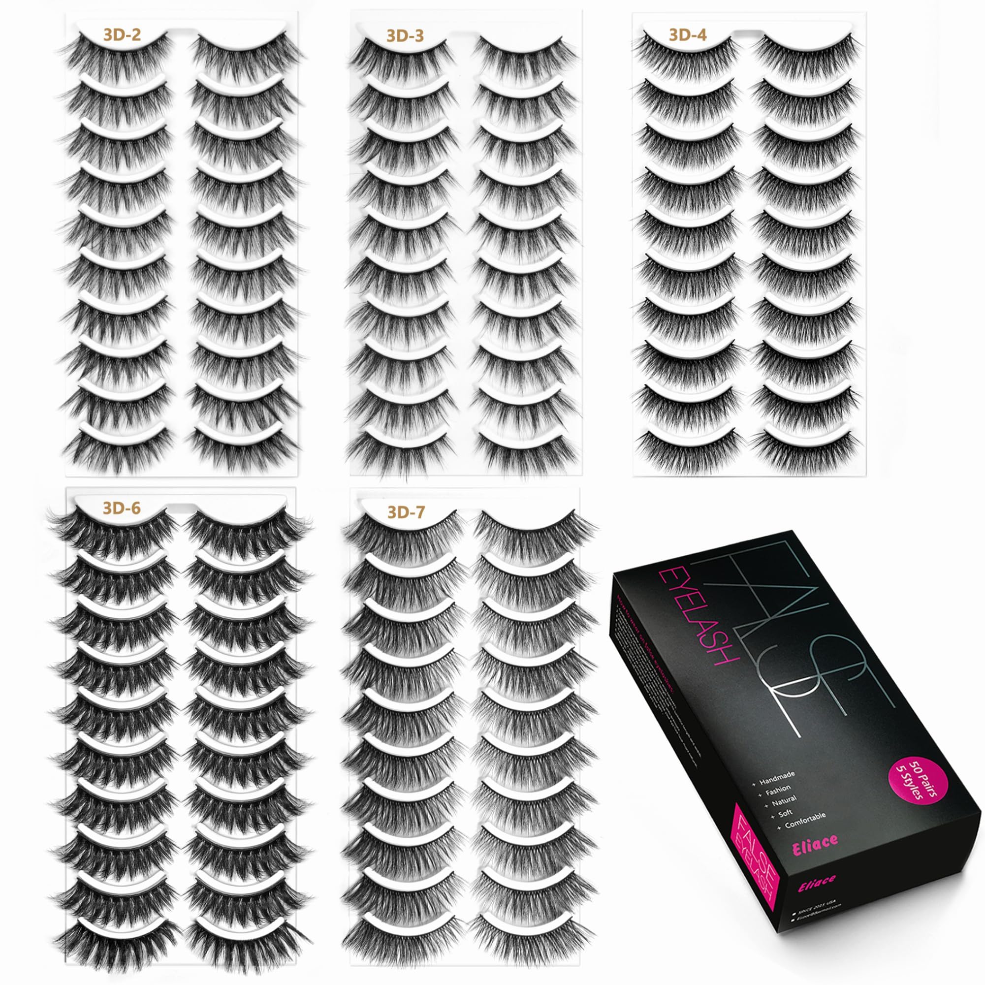 Eliace elegant gift-pack lashes add a luxurious feel