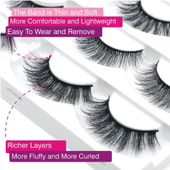Eliace soft band lashes for easy application and gentle wear.