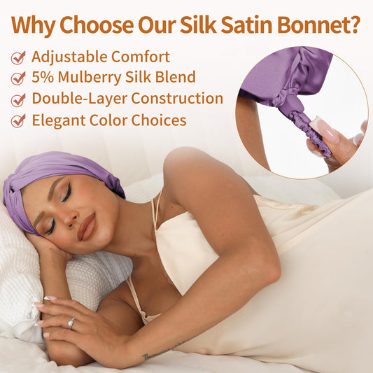 ELIO 5-percent Mulberry silk double-layer fabric reduces friction and locks in moisture.