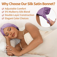 ELIO 5-percent Mulberry silk double-layer fabric reduces friction and locks in moisture.