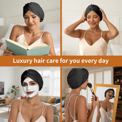 ELIO silk bonnet locks in moisture while reducing pillow friction.