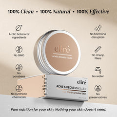 Eliré Clear Skin Balm night routine scene implies overnight skin refinement.