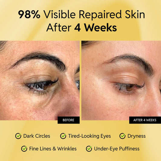 Eliré Korean Repair Eye Cream texture looks silky, delivering quick absorption for makeup-ready skin.