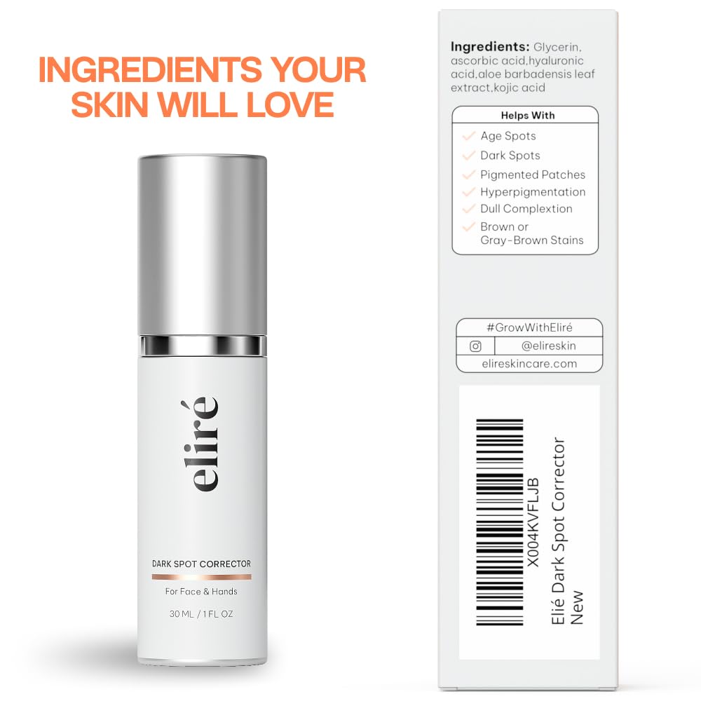 Eliré serum packaging box highlighting premium branding and spill-free design