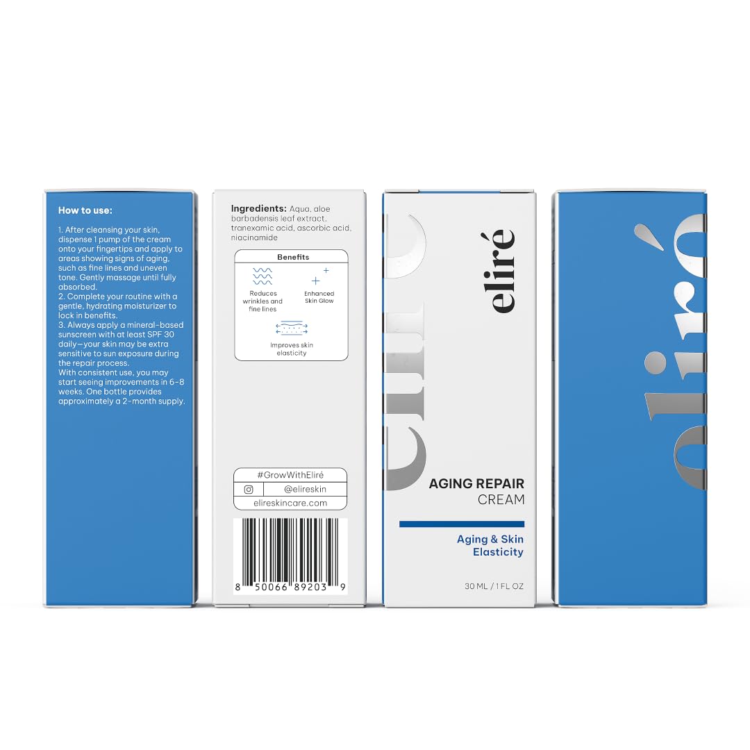 Eliré wrinkle-smoothing portrait hints elasticity improvement and refreshed appearance.