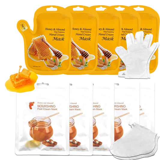 Elitzia Honey Almond Foot Mask cover demonstrates hydration for dry feet