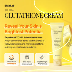 Close-up of ElixirLab Glutathione Cream texture with smooth absorption