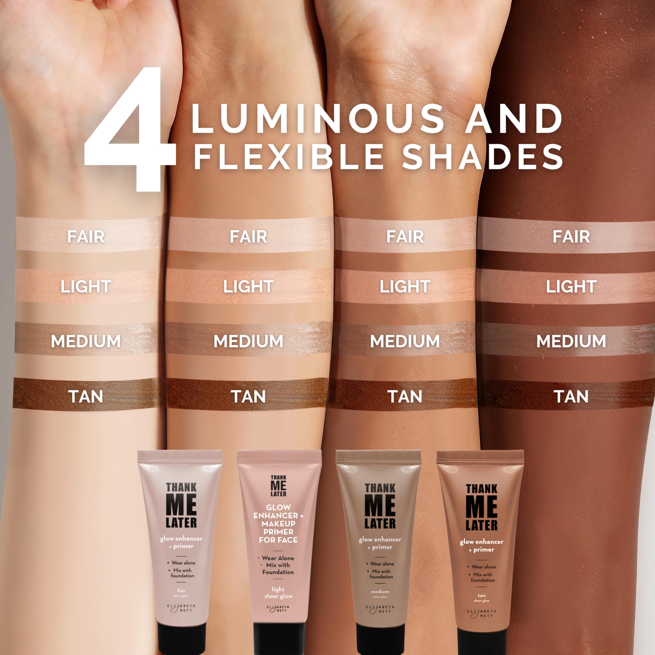 Elizabeth Mott Thank Me Later cruelty-free branding on packaging.