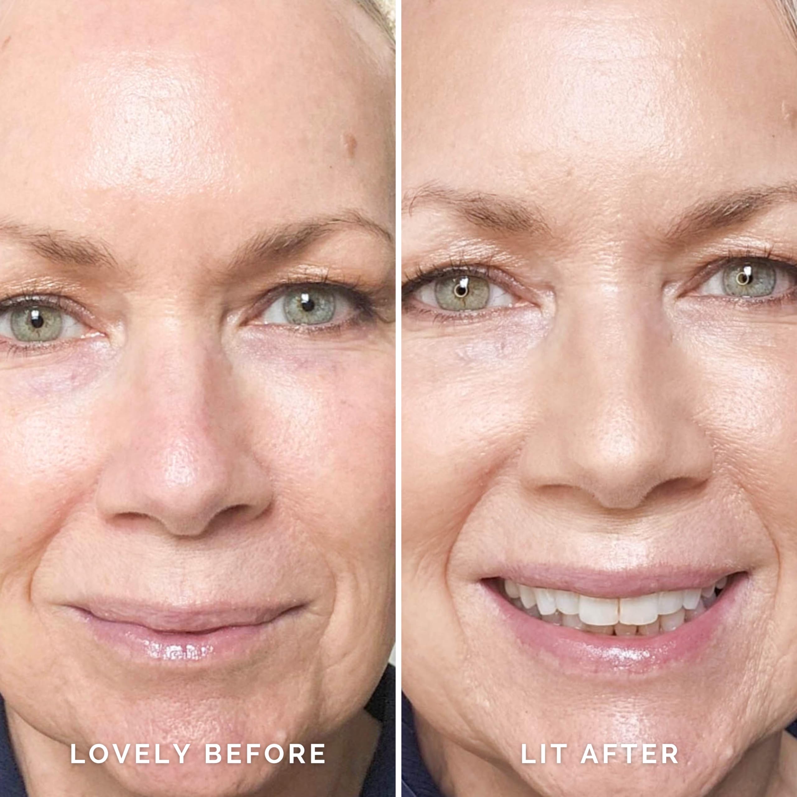 Elizabeth Mott Thank Me Later dewy finish on face for luminous look.