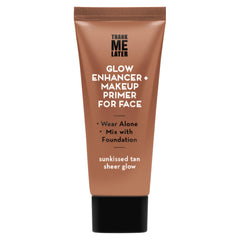 Elizabeth Mott Thank Me Later Glow Primer bottle for a luminous makeup base.
