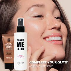 Elizabeth Mott Thank Me Later moisturizer with glow drops for bronzed hydration.