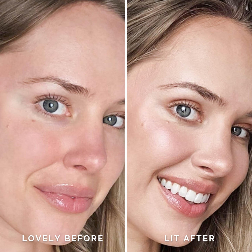 Elizabeth Mott Thank Me Later multi-use glow application on foundation.
