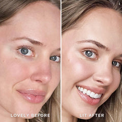 Elizabeth Mott Thank Me Later multi-use glow application on foundation.