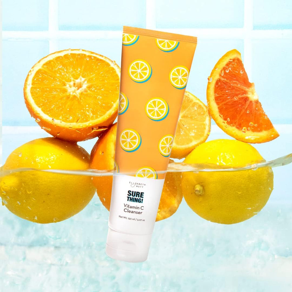 Elizabeth Mott Vitamin C Cleanser during massage, gentle daily cleanse.