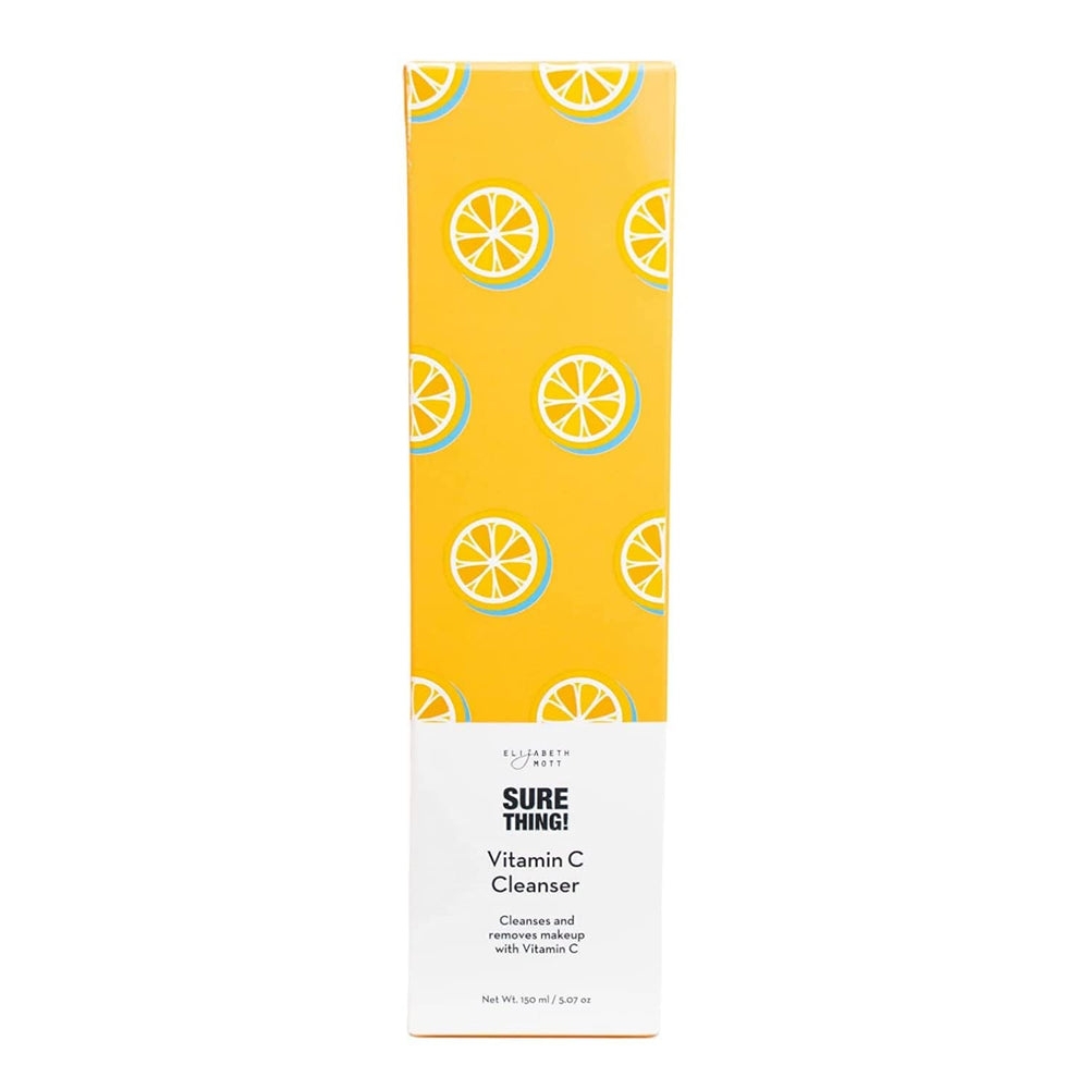 Elizabeth Mott Vitamin C Cleanser rinse scene, reveals clean and hydrated skin.