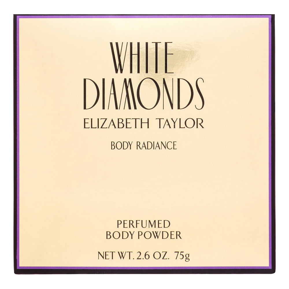Elizabeth Taylor White Diamonds Body Radiance powder image shows a scented body powder for subtle shine and fragrance.
