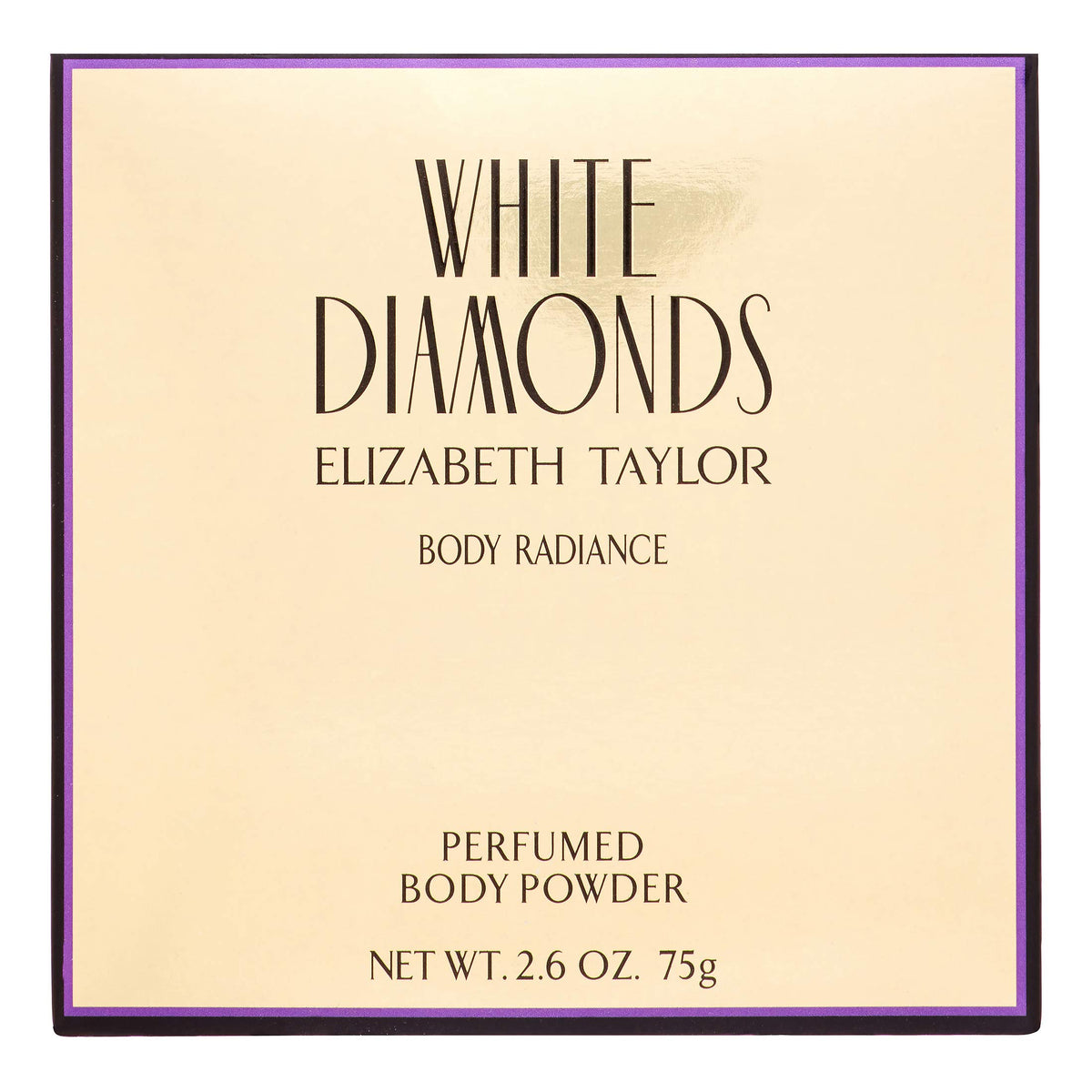 Elizabeth Taylor White Diamonds Body Radiance powder image shows a scented body powder for subtle shine and fragrance.