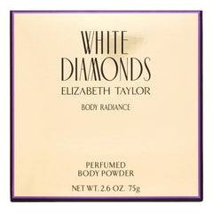 Elizabeth Taylor White Diamonds Body Radiance powder image shows a scented body powder for subtle shine and fragrance.