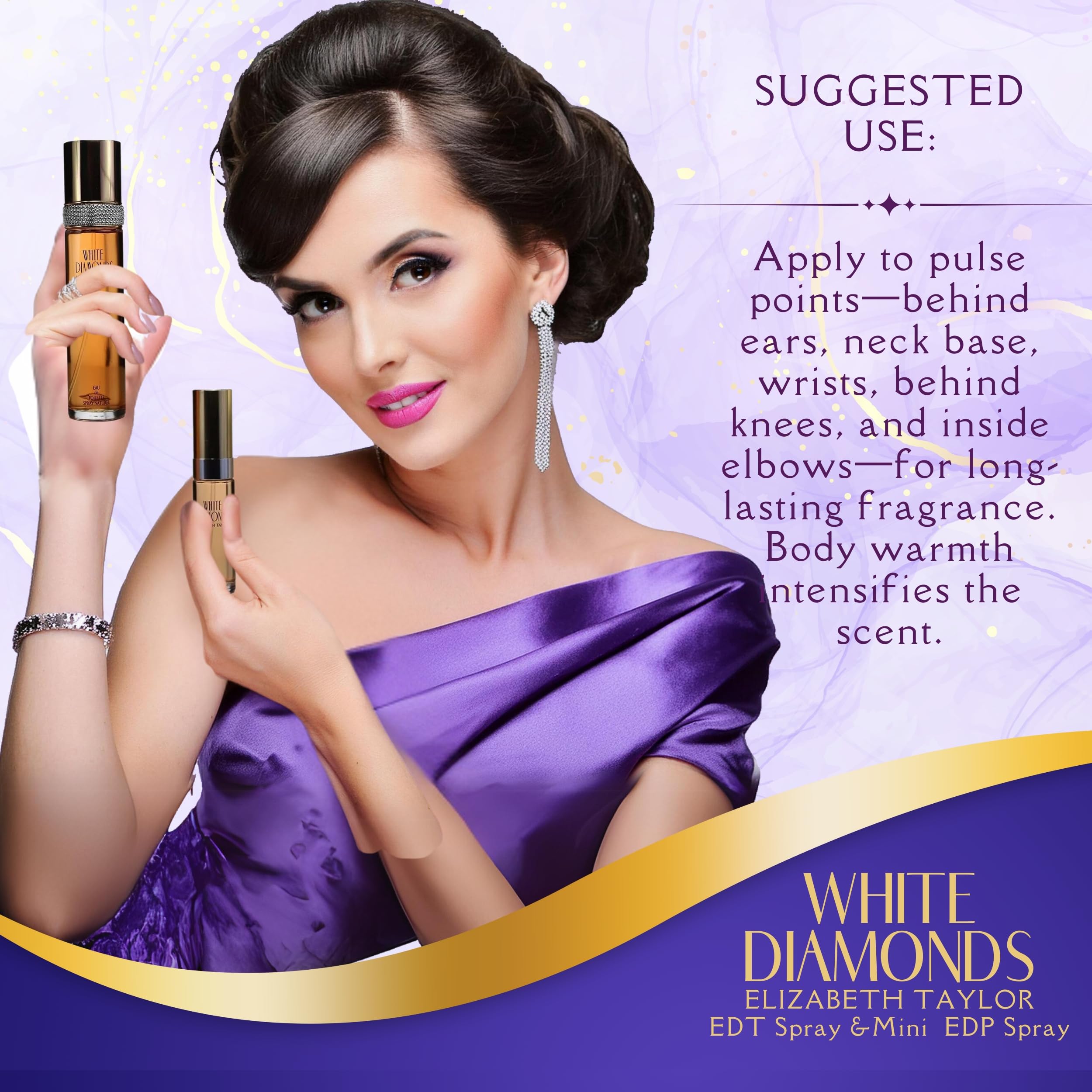 Elizabeth Taylor White Diamonds body wash delivers a gentle cleanse with a delicate aroma.