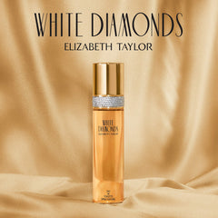 Elizabeth Taylor White Diamonds notes closeup, showcasing aldehydes, neroli, and orris warmth.
