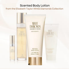 Gold details on Elizabeth Taylor White Diamonds packaging signaling premium experience