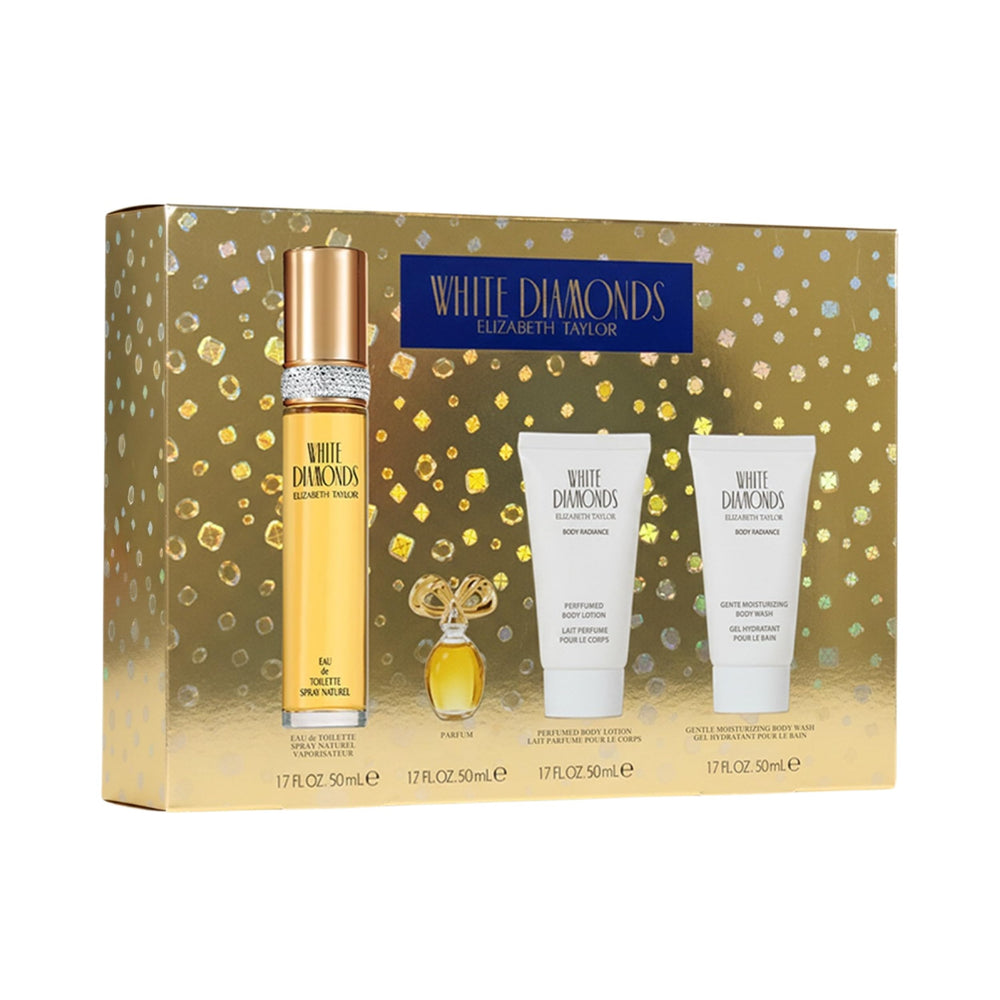 Elizabeth Taylor White Diamonds spray bottle offers a radiant, long-lasting fragrance moment.