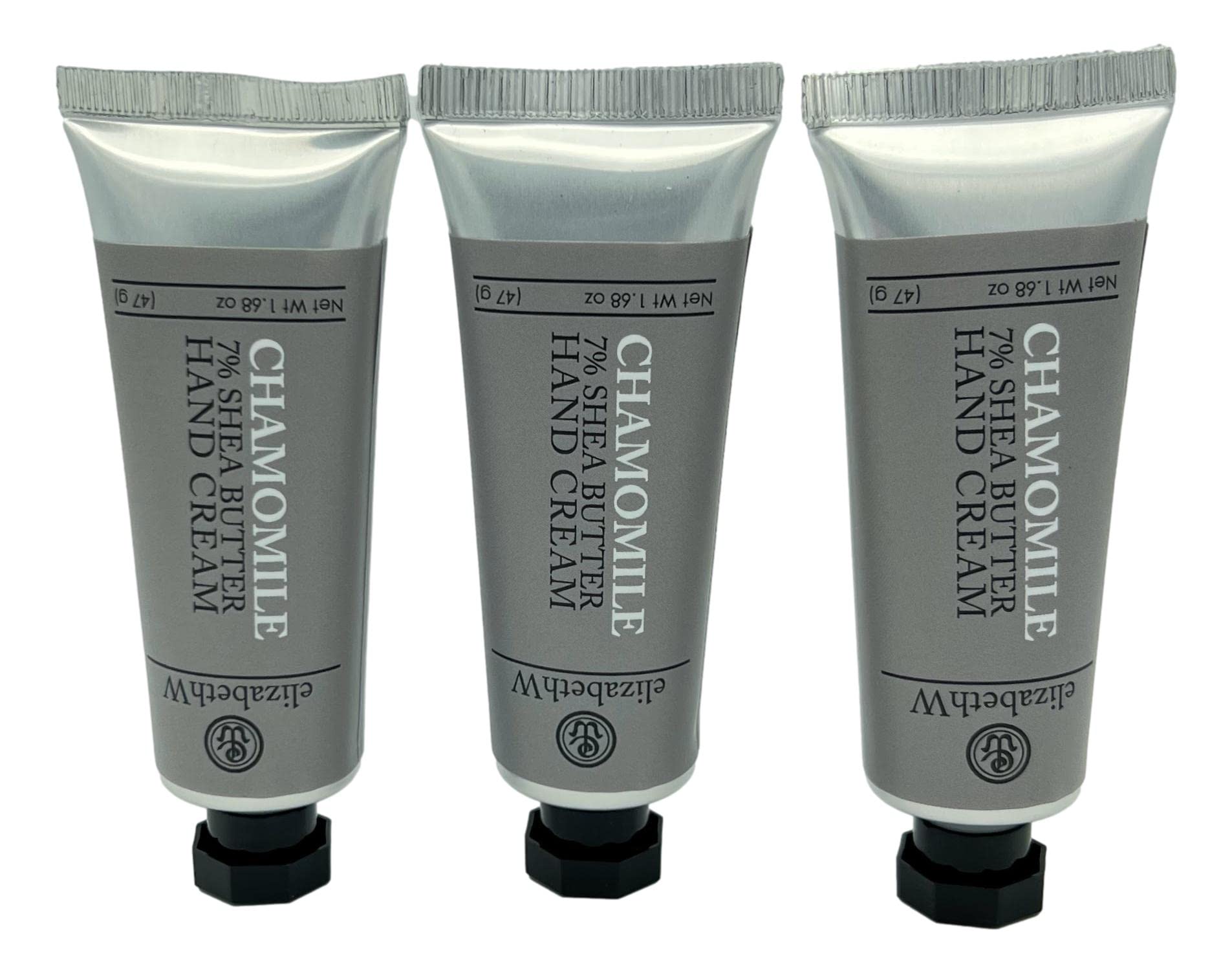Elizabeth W chamomile hand cream set of 3 tubes for on-the-go moisture
