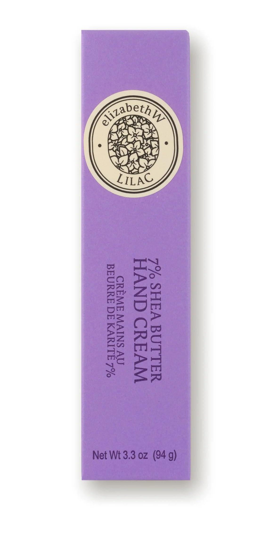 Elizabeth W Lilac Hand Cream texture on hand highlights quick absorption