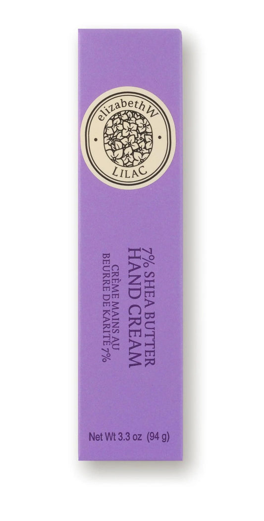 Elizabeth W Lilac Hand Cream texture on hand highlights quick absorption
