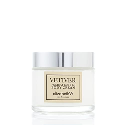 Elizabeth W Vetiver Body Cream texture swatch showing smooth, non-greasy finish.