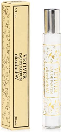 Elizabeth W Vetiver perfume oil rollerball bottle for on-the-go scent refresh