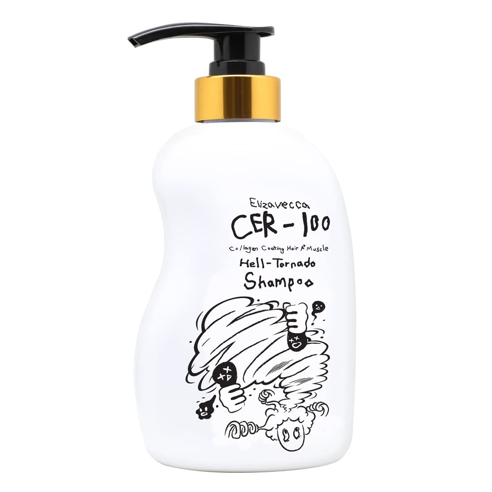 Elizavecca CER-100 shampoo packaging offers daily cleansing for all hair types.