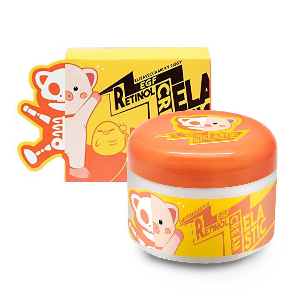 Elizavecca Milky Piggy Retinol Cream jar closeup for night care.