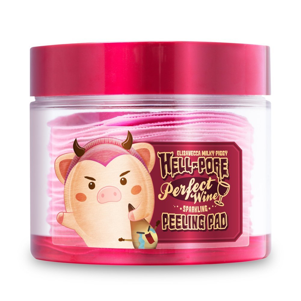 Elizavecca Perfect Wine Sparkling Peel Pad close-up texture for exfoliation